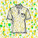 green short-sleeved polo shirt image